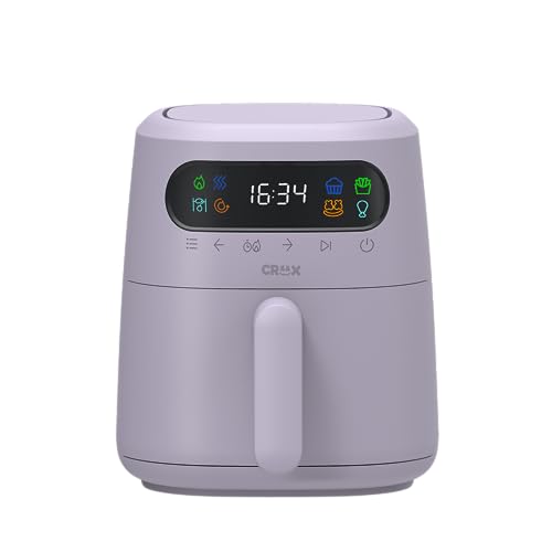 CRUX x Marshmello 8.0 QT Digital Air Fryer with TurboCrisp Technology, Touch Screen Temperature Control, Timer and Auto Shut-off, Fully Programmable, Silicone Liner Included, Lavender