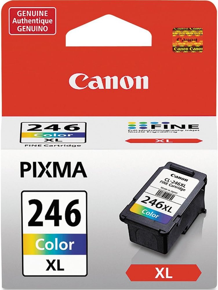 Canon CL-246XL Color Ink Cartridge & Two PG-245XL Black Cartridge Fine Ink Cartridge