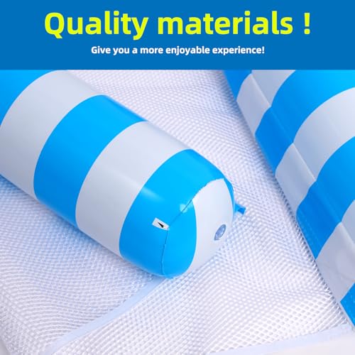 8 Pack Pool Hammock Upgrated Water Pool Floats, 4-in-1 (Hammock, Saddle, Lounge Chair, Drifter) Multi-Purpose Water Pool Float, Non-Stick PVC Material