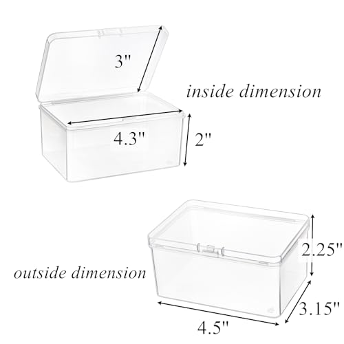 Tebery 20 Pcs Plastic Playing Card Cases Clear, Waterproof Card Deck Box for Game, Sturdy Trading Card Holder, Portable Card Game Storage Container for Party, Travel, Outdoors, Snap Closed
