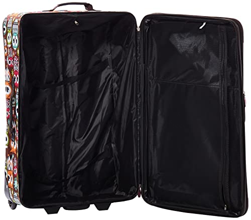 Rockland Jungle Softside Upright Luggage Set, Expandable, Owl, 4-Piece (14/29/24/28)