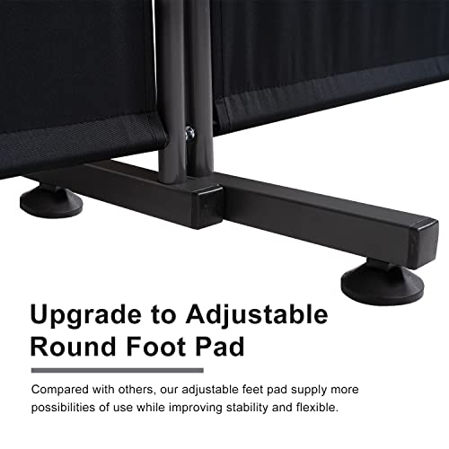 Room Divider Single Panel Privacy Screen, 71''x72''H Large Divider for Room Separation, Thickened Fabric 6FT Room Divider Wall Screen for Bedroom Office School, Portable Partition Room Dividers, Black