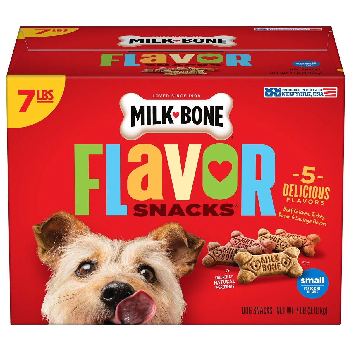 Milk Bone Beef, Chicken, Turkey and Bacon Flavor Meaty Dog Biscuit Treats, 7 lb.