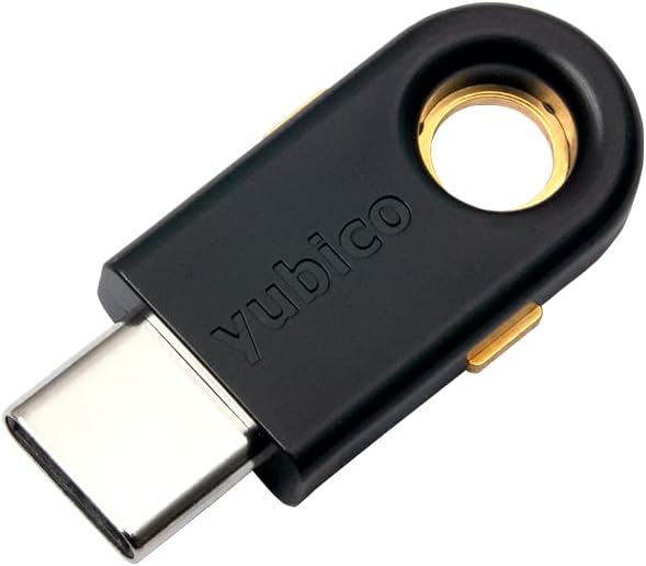 Yubico YubiKey 5C - Two Factor Authentication USB Security Key, Fits USB-C Ports - Protect Your Online Accounts with More Than a Password, FIDO Certified USB Password Key
