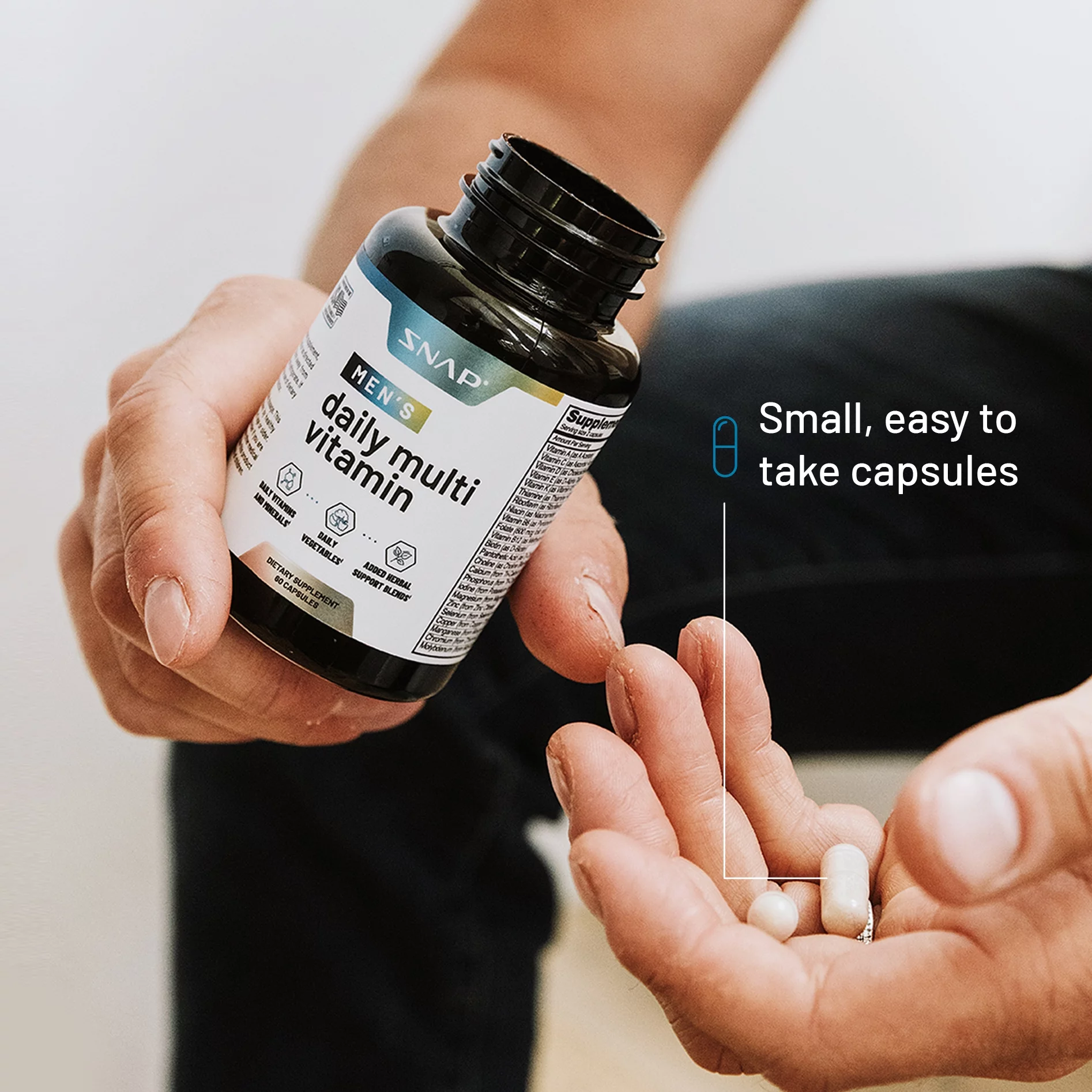 Snap Supplements Mens Daily Multi Vitamins - Mens Nourishing Health Blend - 60ct