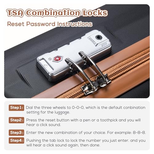 imiomo 20 Inch Expandable Carry on Luggage Sets with Spinner Wheels, Hard Shell Lightweight Rolling Travel Carry-on Suitcase with TSA Lock, Black