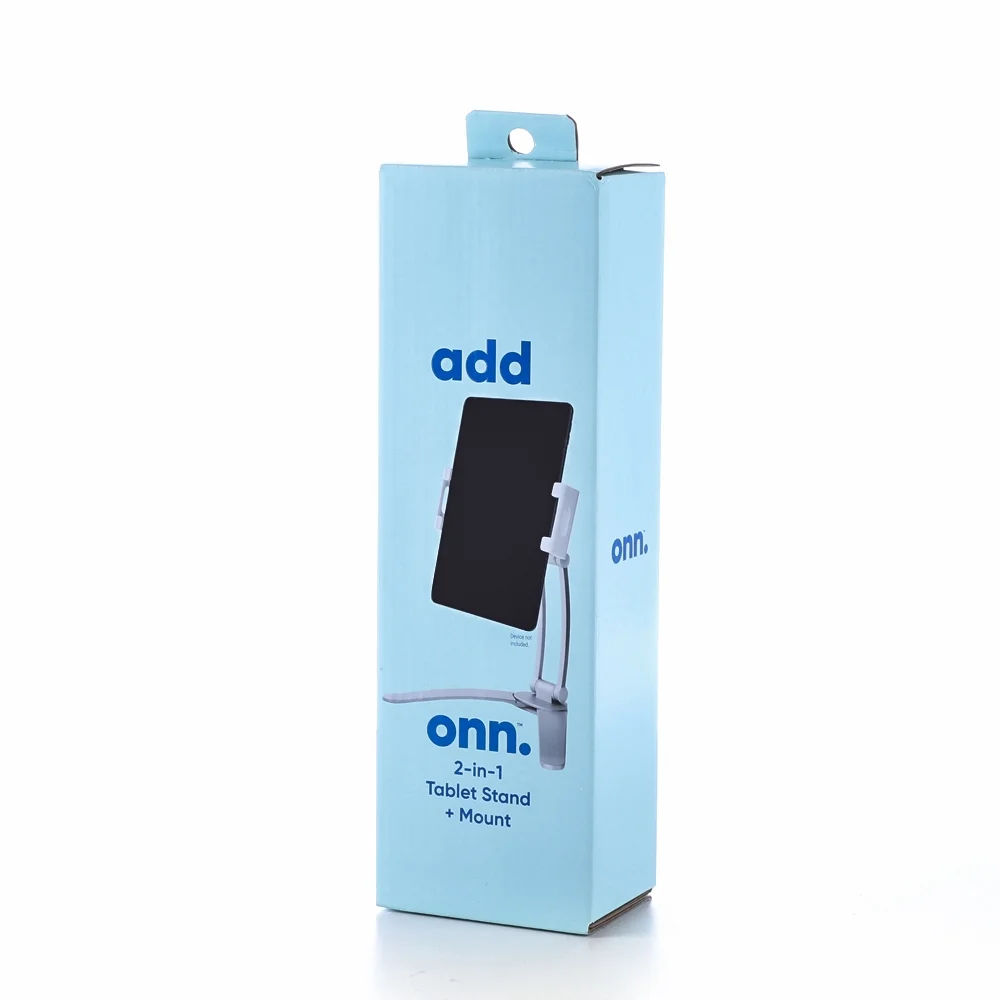 onn. 2-in-1 Tablet Stand Holds Most Devices with 5.5''-12.9'' Screens, Rotates up to 360º