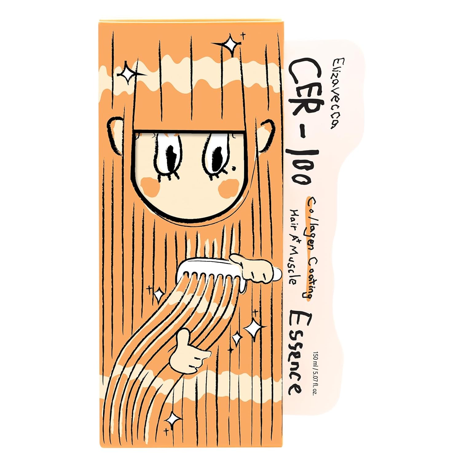 Elizavecca CER-100 Collagen Coating Hair A+ Muscle Essence 150ml/5.07 fl.oz. - Leave-In Hair Treatment Oil | Hair Essence Serum | Hair Treatment Essence for Dry & Natural Hair | K-Beauty