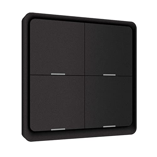 ZigBee Wireless Remote Control Smart Switch Wall Panel Transmitter,Requires MoesGo zigbee Hub,Smart Life/Tuya APP Remote Control, Wireless Button for Smart Home Devices and Scenes White