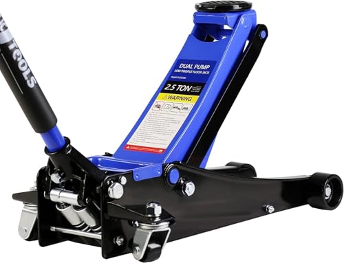 3 Ton Low Profile Floor Jack, Heavy Duty Floor Jacks with Dual Pistons Quick Lift Pump, Steel Car Jack Adjustable Height 3.3