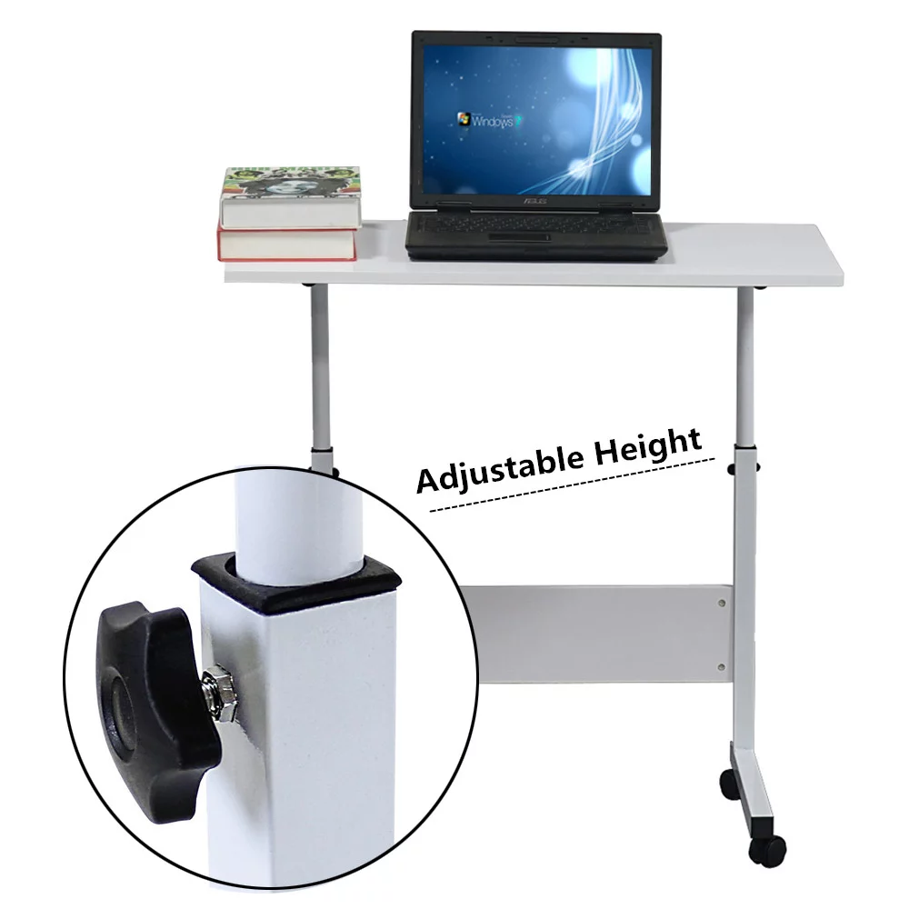 Ktaxon Adjustable PC Laptop Notebook Rolling Table Desk Stand Overbed Table