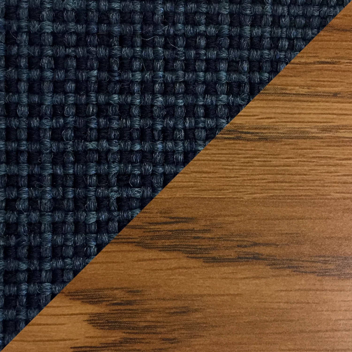 Wooden Mallet  Valley Two Seat Chair with Center Arms in Medium Oak - Powder Blue