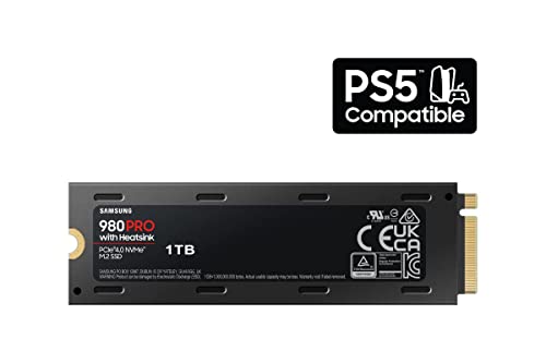 SAMSUNG 980 PRO SSD 1TB PCIe 4.0 NVMe Gen 4 Gaming M.2 Internal Solid State Drive Memory Card , Maximum Speed, Thermal Control MZ-V8P1T0B/AM