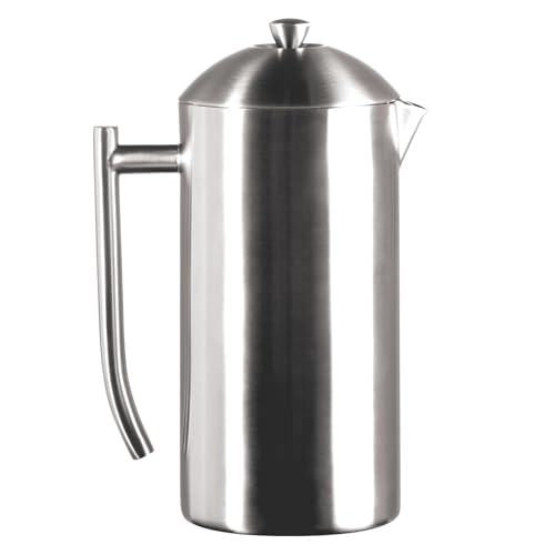 Frieling Double-Walled Stainless-Steel French Press Coffee Maker in Frustration Free Packaging, Polished, 17 Ounces