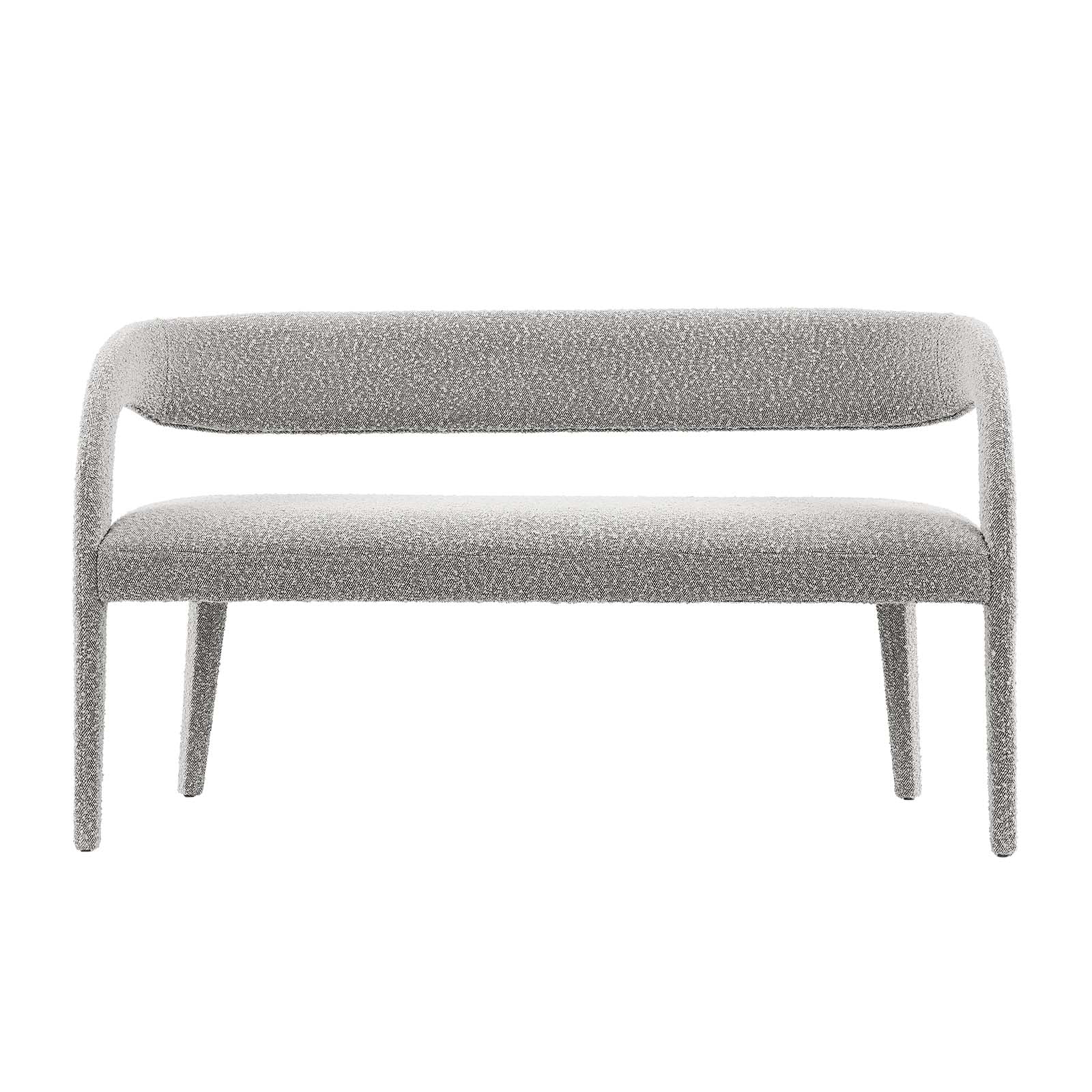 Modway Pinnacle Boucle Fabric Accent Bench in Taupe