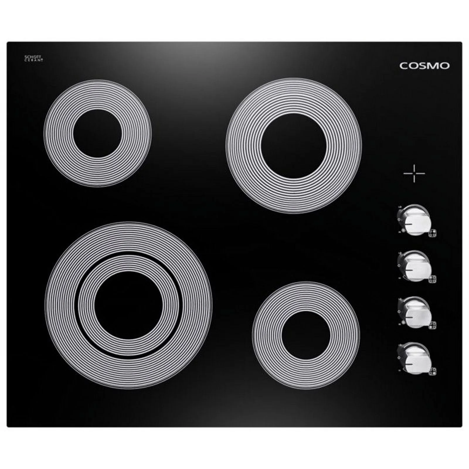 Cosmo 30 in. Drop-In Electric Ceramic Glass Cooktop & Microwave w/ Vent Fan Set
