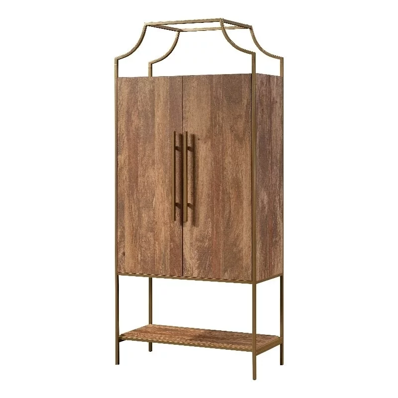 Pemberly Row Engineered Wood Cabinet in Sindoori Mango/Natural