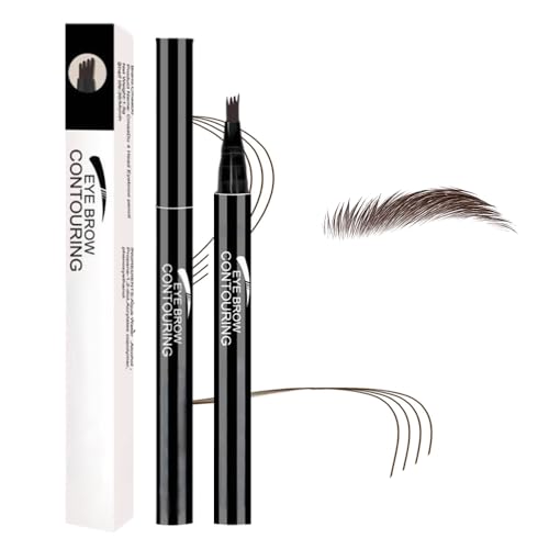 Eyebrow Microblading Pen, 2PCS Microblading Eyebrow Pen Tattoo Pencil 4 Fork Tip, Waterproof Magic Eyebrow Pencil Microblading Eyebrow Pencil for Natural Makeup