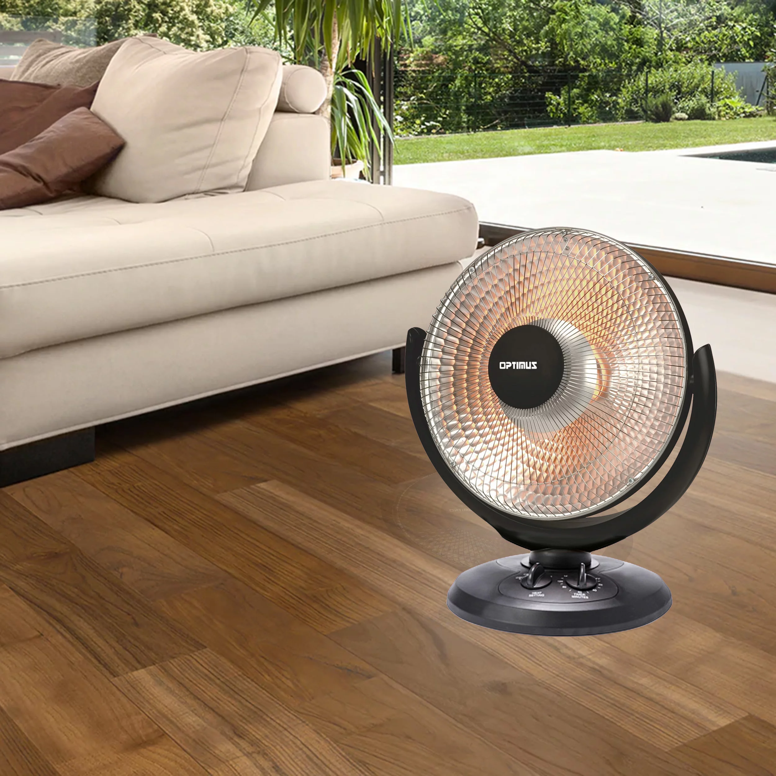 Optimus  Oscillating Parabolic Radiant Heater with Timer