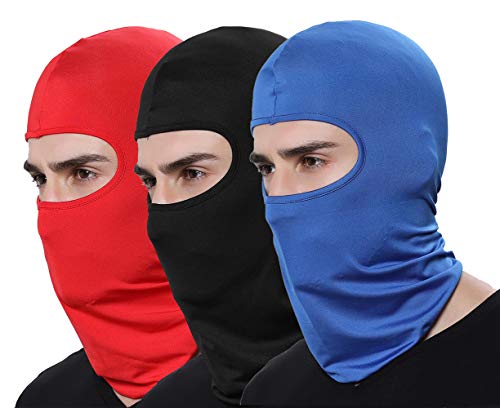 JANSONG Pack of 3 Ski Sun Mask Windproof Sunscreen Motorcycle Helmet -Outdoor Paintball Hunting Fishing Balaclava Face Masks
