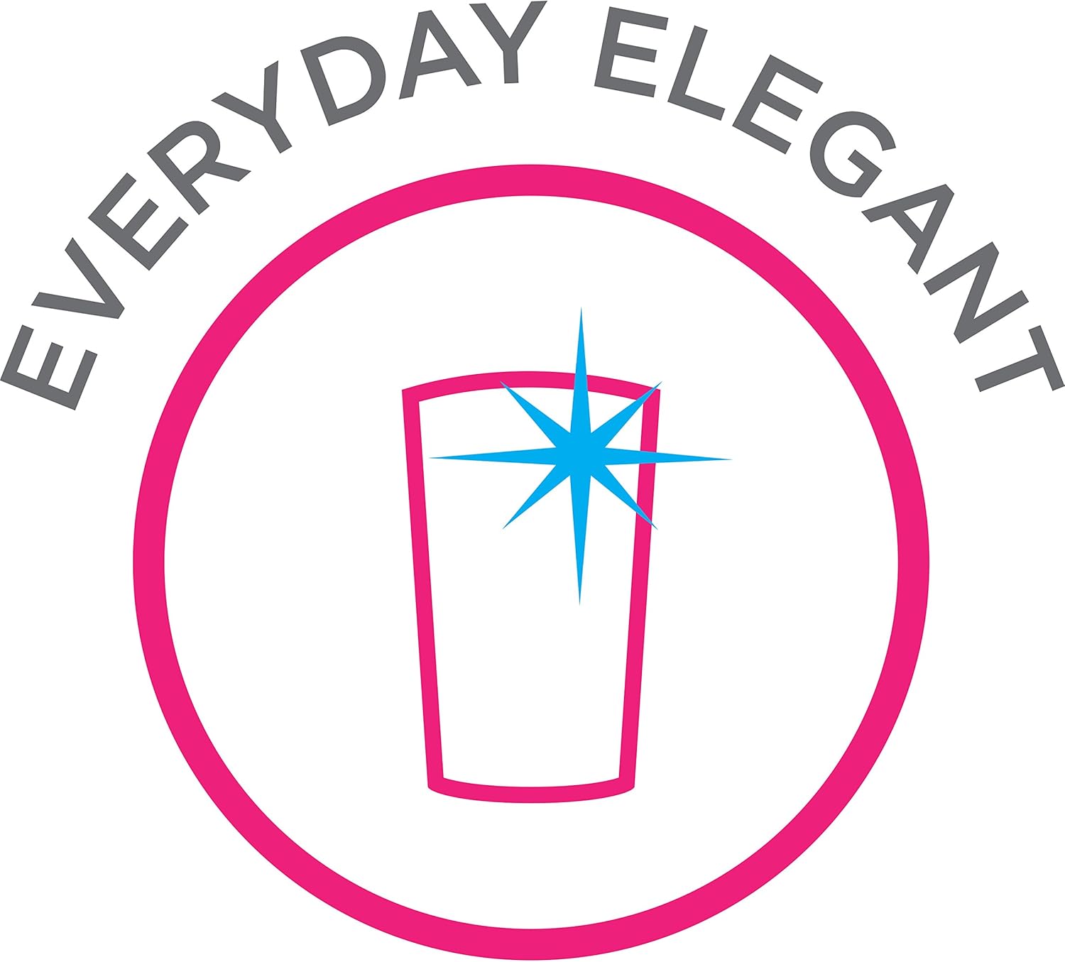 Libbey Impressions Tumbler Glasses, Set of 4 (Blue Ribbon)