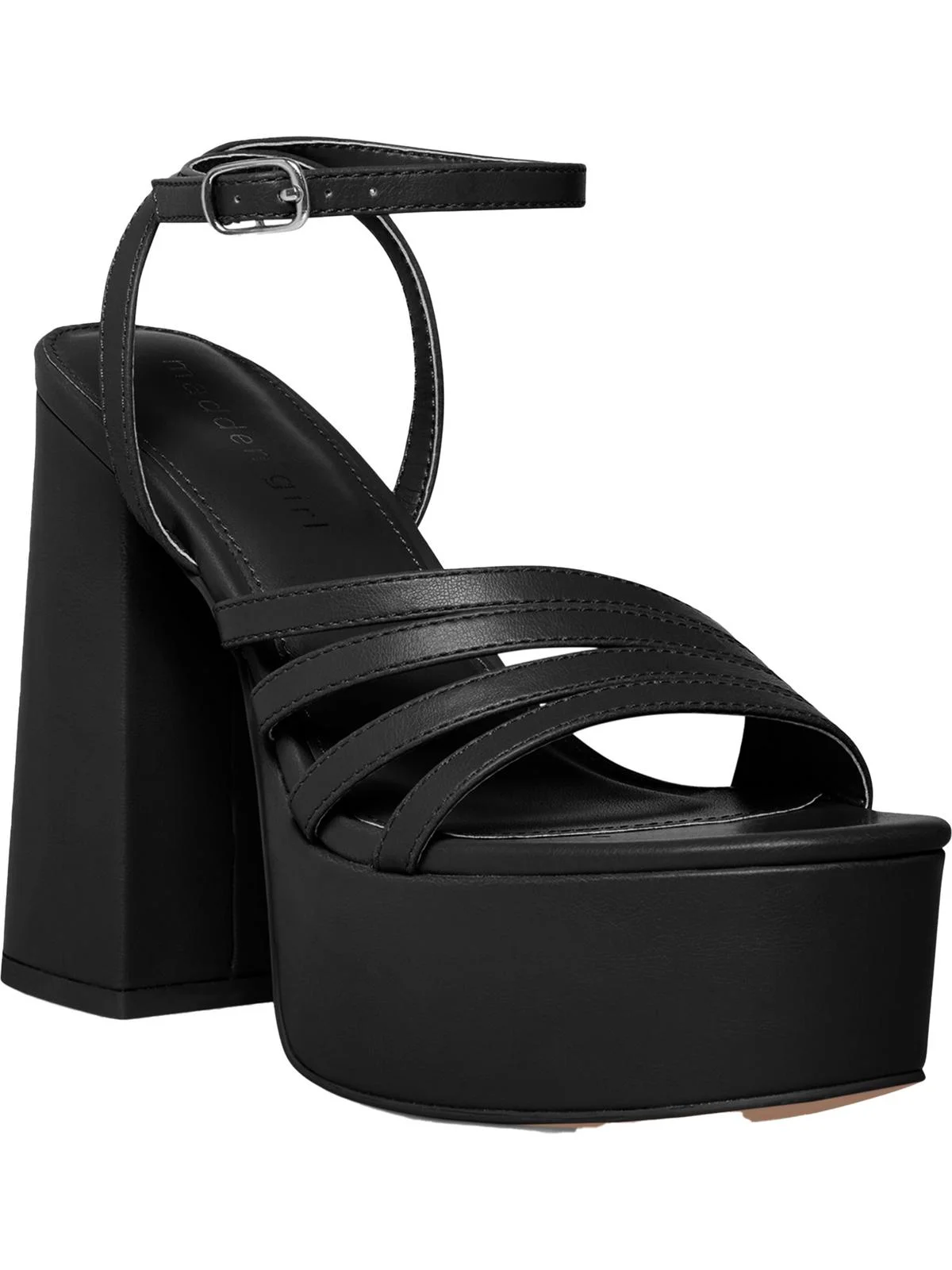 Madden Girl Womens Jadda Chunky Ankle Strap Platform Sandals