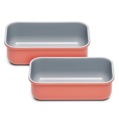 Caraway Non-Stick Ceramic 1 lb Loaf Pan - Naturally Slick Ceramic Coating - Non-Toxic, PTFE & PFOA Free - Perfect for Pound Cakes, Breads, & More - Cream
