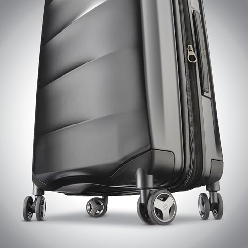 Samsonite Carry-On Pro Front Pocket Hardside Expandable 21-Inch Octiv Luggage: Durable & Impact Resistant, 360° Aero Trac Spinner Wheels, Adjustable Telescopic Handle, TSA Approved Lock - Silver