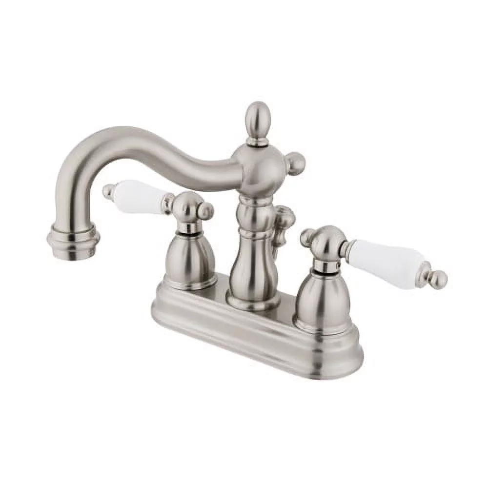 Elements of Design New Orleans Centerset Bathroom Sink Faucet with Double Porcelain Lever Handles