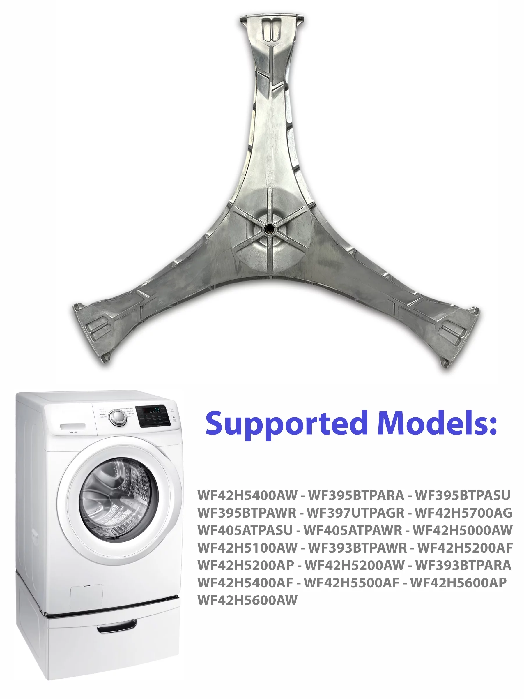 DC97-17004B / DC60-00100A Washer Flange Shaft Assembly Compatible with Samsung Washing Machine Washer Spider Spinner Shaft Replaces DC97-17004A  DC97-17004E