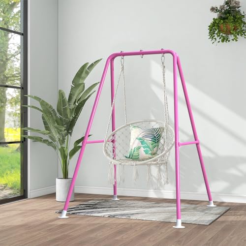 G TALECO GEAR Hammock Chair Stand,Heavy-Duty Steel Hammock Stand,300LBS Multi-Use Swing Stand for Outdoor Indoor，Hammock Chair not Include (white)