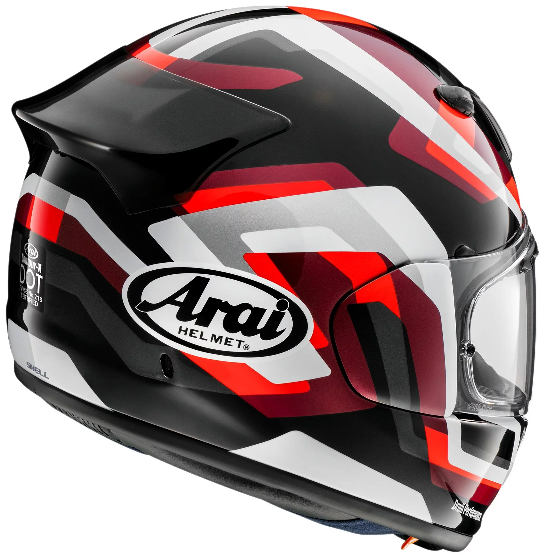 Arai Helmets Contour-X Snake Helmet Red (Small, Black Red)