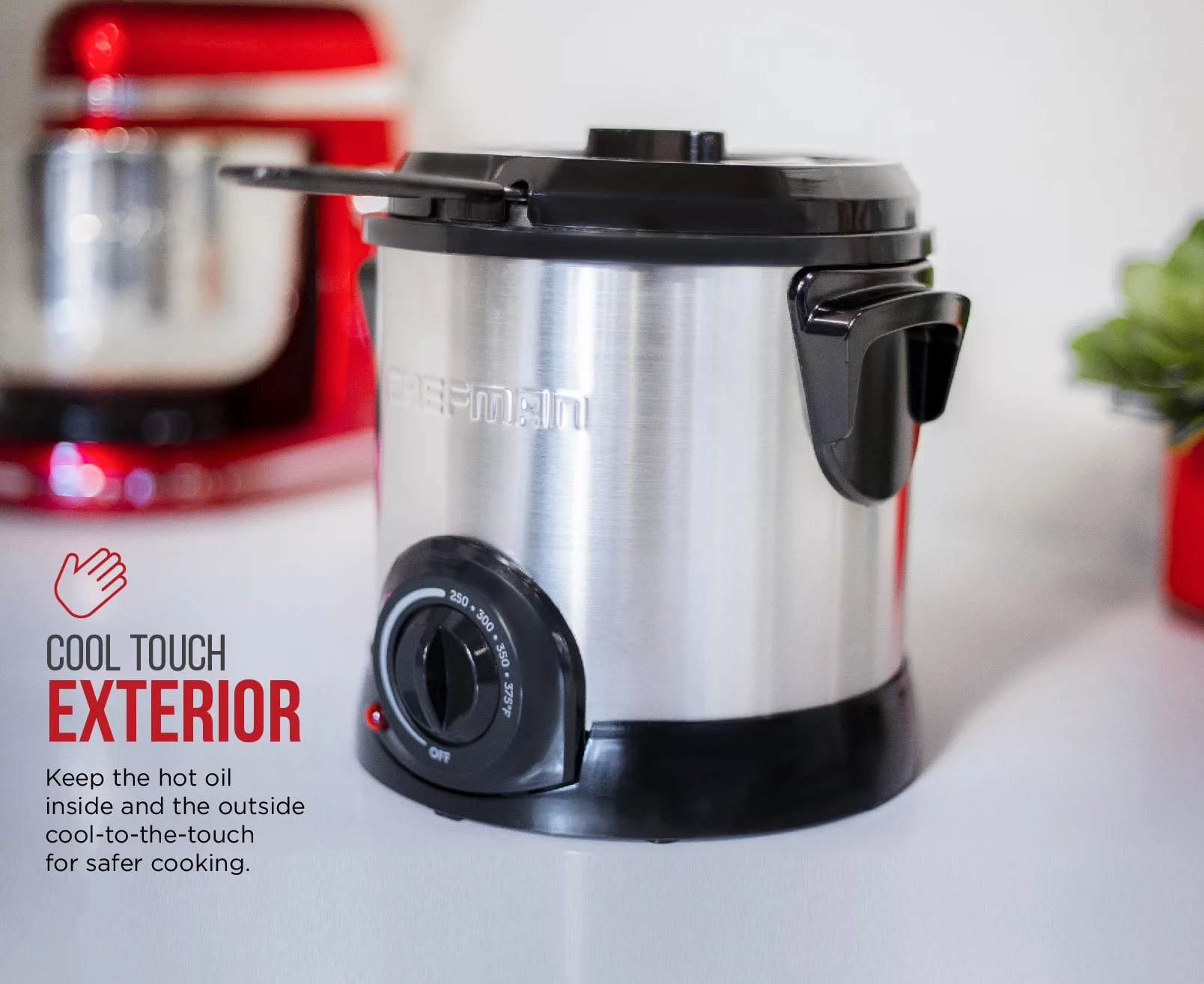 Chefman Fry Guy 1 Liter Deep Fryer w/ Adjustable Temperature Control - Stainless Steel, New