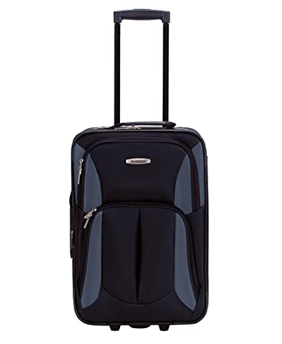 Rockland Fashion Expandable Softside Upright Luggage Set, Charcoal, 2-Piece (14/19)