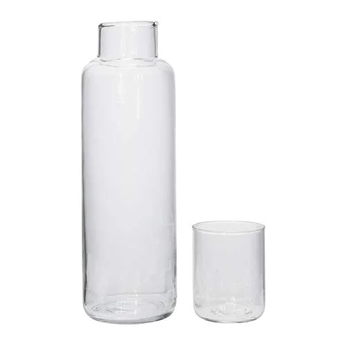 Creative Co-Op Recycled Glass (Set of 2) Decanter, Clear