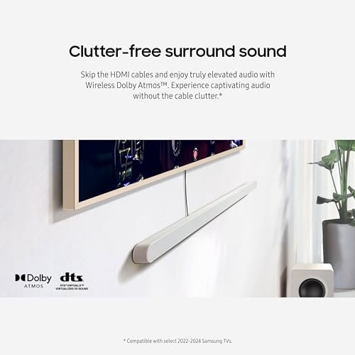 SAMSUNG HW-S50B/ZA 3.0ch All-in-One Soundbar w/Dolby 5.1, DTS Virtual:X, Q Symphony, Built in Center Speaker, Adaptive Sound Lite, Bluetooth Multi Connection, 2022 Black