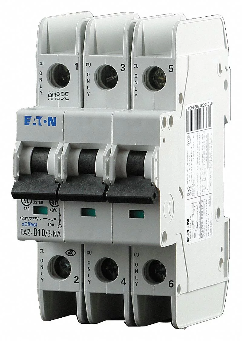Eaton IEC Mini Circuit Breaker,5A,3P,277/480V  FAZ-C5/3-NA