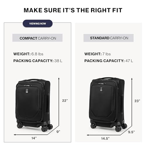 Travelpro Crew Classic Lightweight Softside Expandable Checked Luggage, 8 Wheel Spinner Suitcase, TSA Lock, Men and Women, Checked Large 29-Inch, Patriot Blue