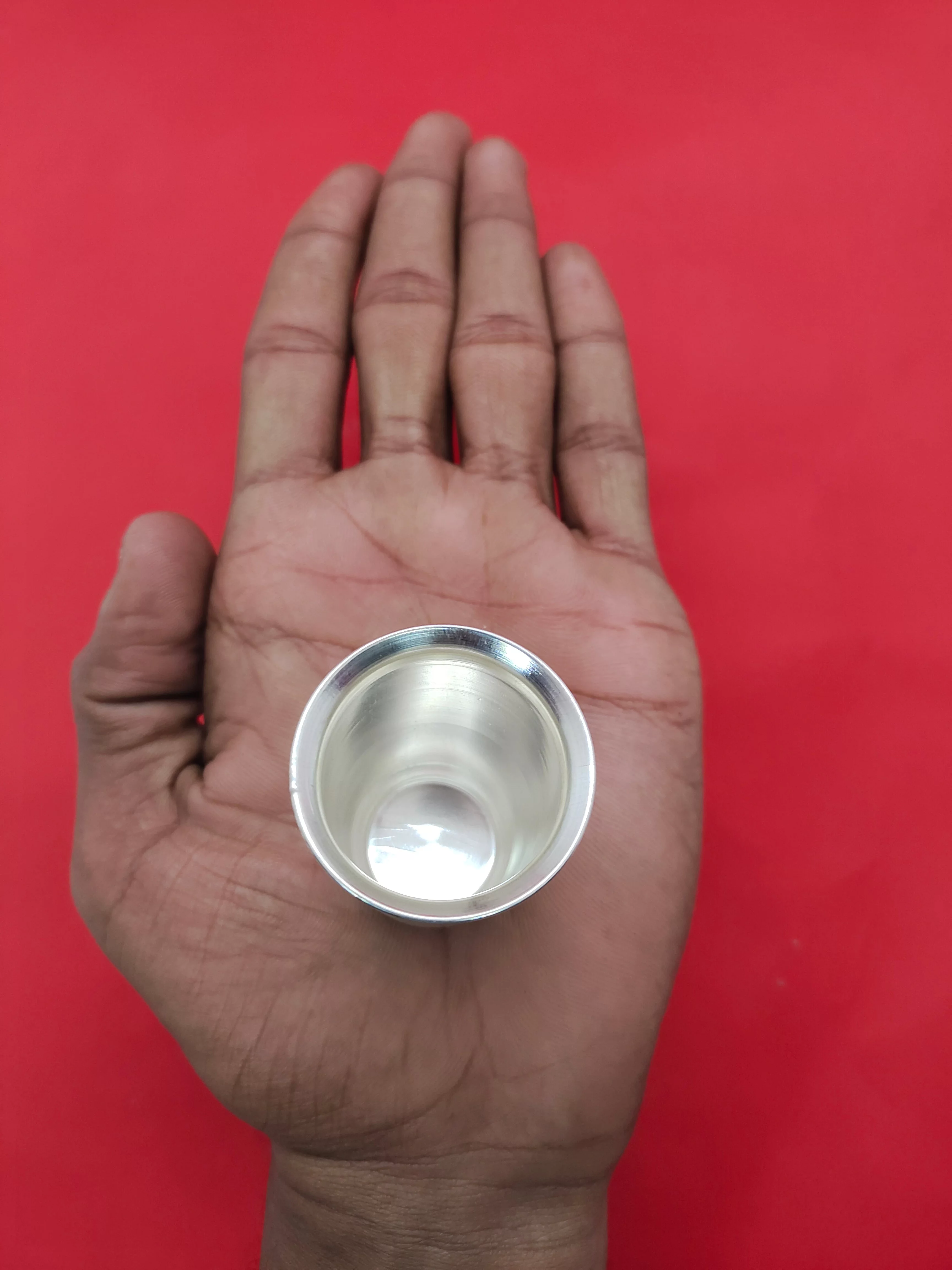 Pure silver handmade water milk glass, silver tumbler, silver water glass, silver utensils gift, silver baby health 9g