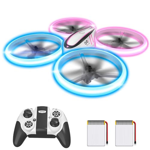 Q9C RC Drone with 720P HD FPV Camera for Kids Cool Toys Gift for Boys Girls Teenage with LED Light,Propeller Full Protect,Hobby Quadcopter with Altitude Hold,2 Batteries and Remote Control,Easy to Fly