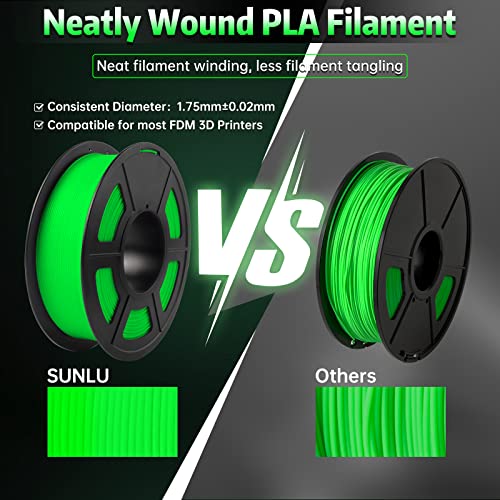 SUNLU Real Wood Fiber PLA Filament, Neatly Wound 1.75mm Dimensional Accuracy +/- 0.03mm, Fit Most FDM 3D Printers, 4kg in Total, 1kg per Spool, 4 Pack,（Wood+Fiber Cherry+Fiber Maple+Fiber Walnut）