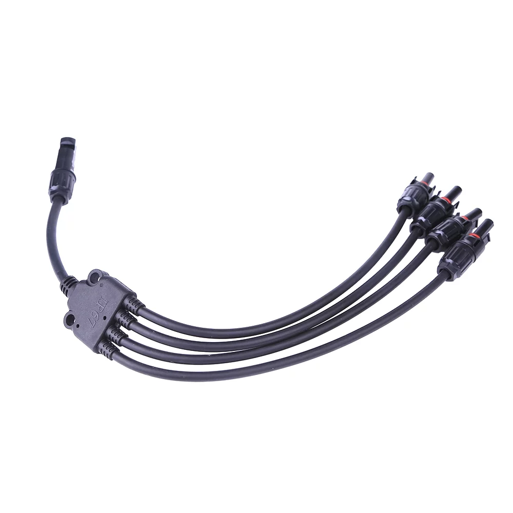 1 Pair Y Type (1 to 4) MC4 Solar Panel Cable Connectors 30A M/FFFF & F/MMMM Splitter