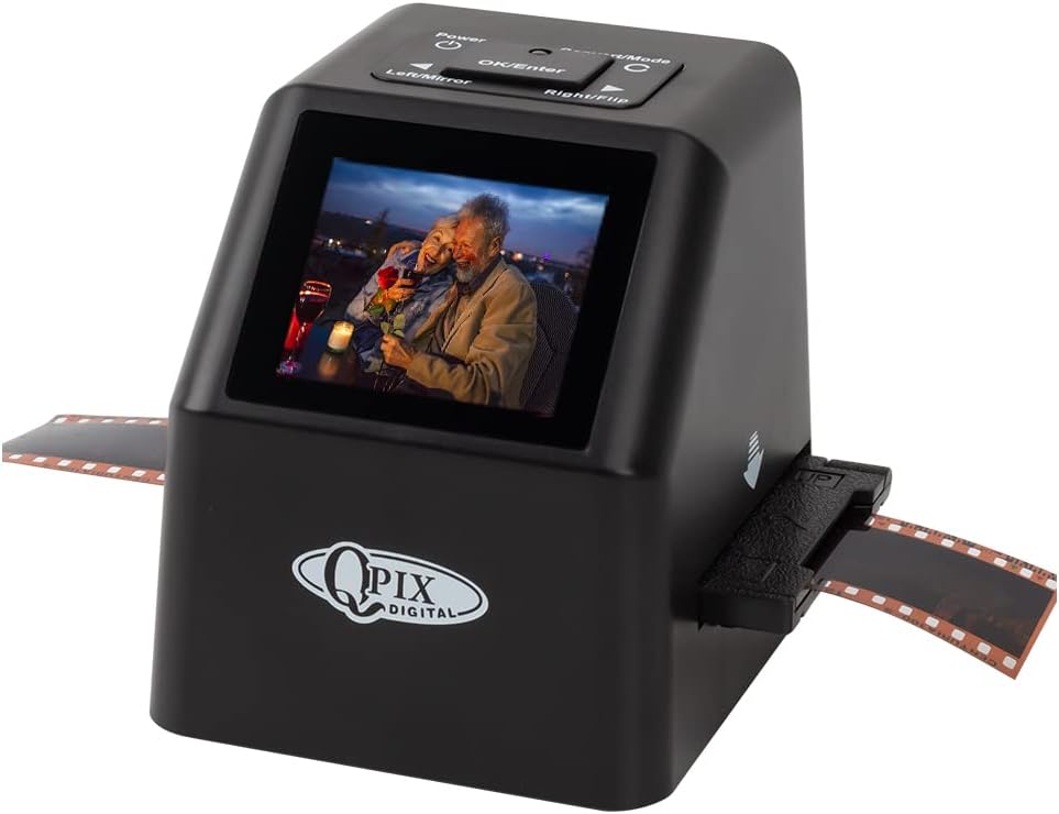 Digital Film & Slide Scanner, Converts Color & B & W 35 mm, 126, 110, Super 8 Film Negatives & Slides to High Resolution 8 & 16 MP JPEG Images, Digital Film and Slide Scanner (Black)