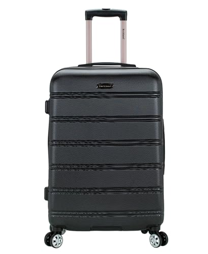 Rockland Melbourne Hardside Expandable Luggage with Spinner Wheels, 2TONENAVY, 2 Piece (20/28)