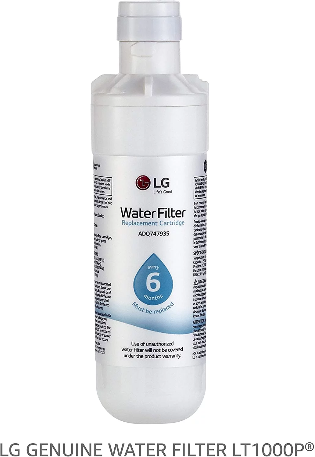Genuine LG AGF80300704 Refrigerator Water Filter