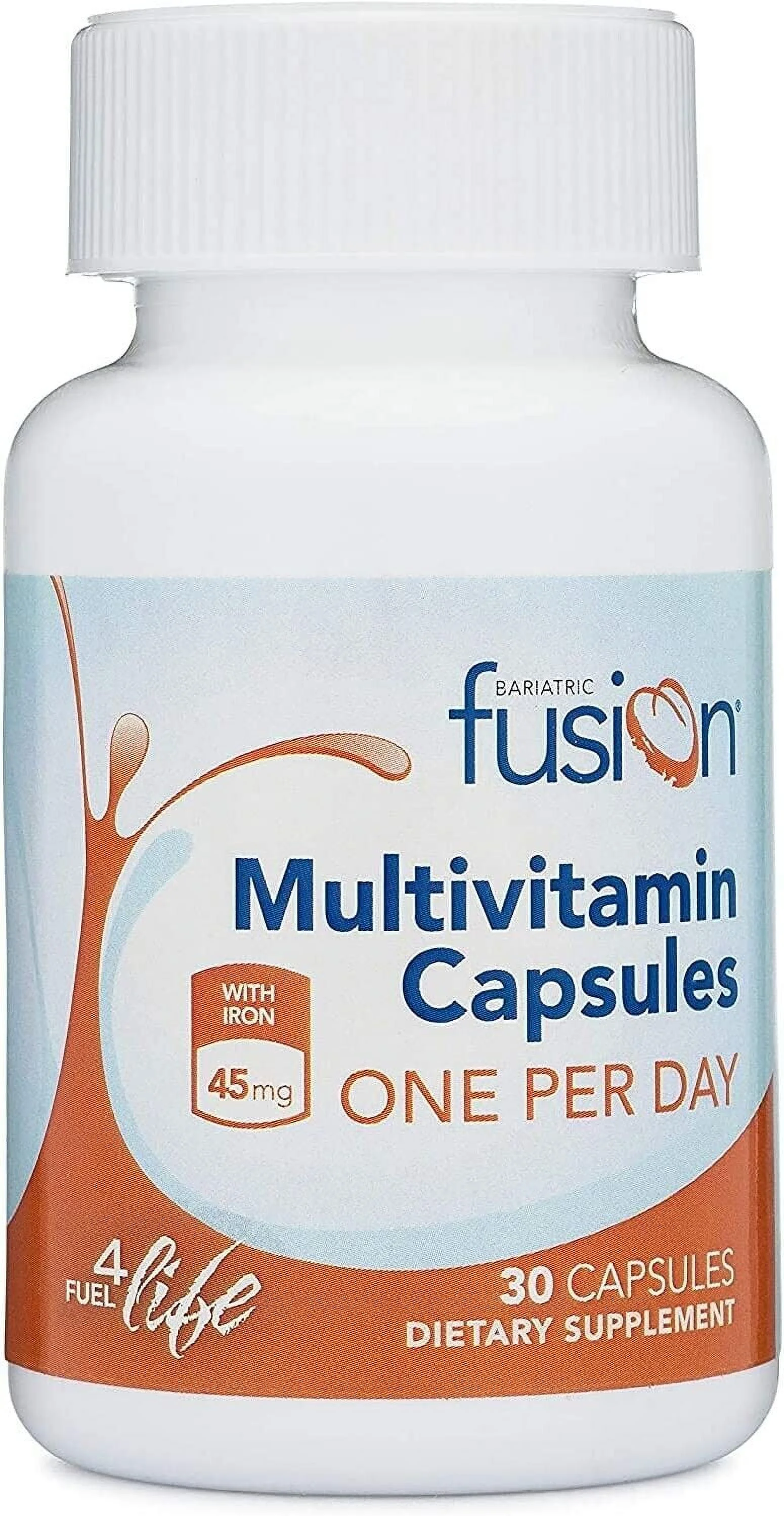 Bariatric Fusion Multivitamin ONE per Day Capsule with 45mg of Iron 30 Capsules
