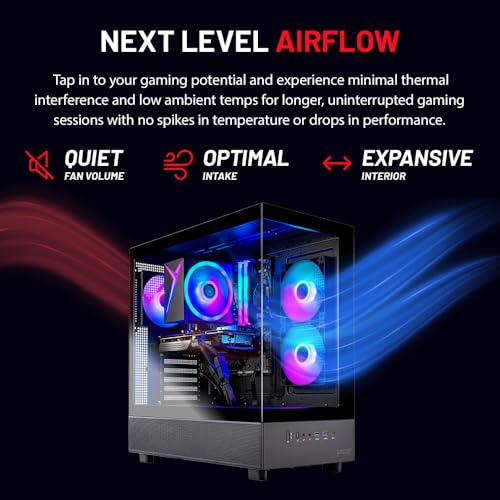 Skytech Gaming Azure 3 Desktop PC, Ryzen 5 9600X 3.9 Ghz (5.4GHz Turbo), NVIDIA RTX 5060 Ti 16GB, 1TB Gen4 NVMe SSD, 16GB DDR5 RAM 5200, 650W Gold PSU, Wi-Fi, Win 11