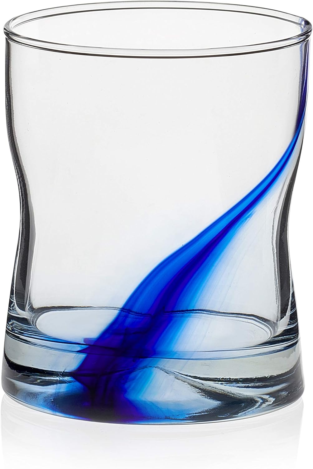 Libbey Blue Ribbon Impressions Rocks Glasses, 12.5-ounce, Set of 4