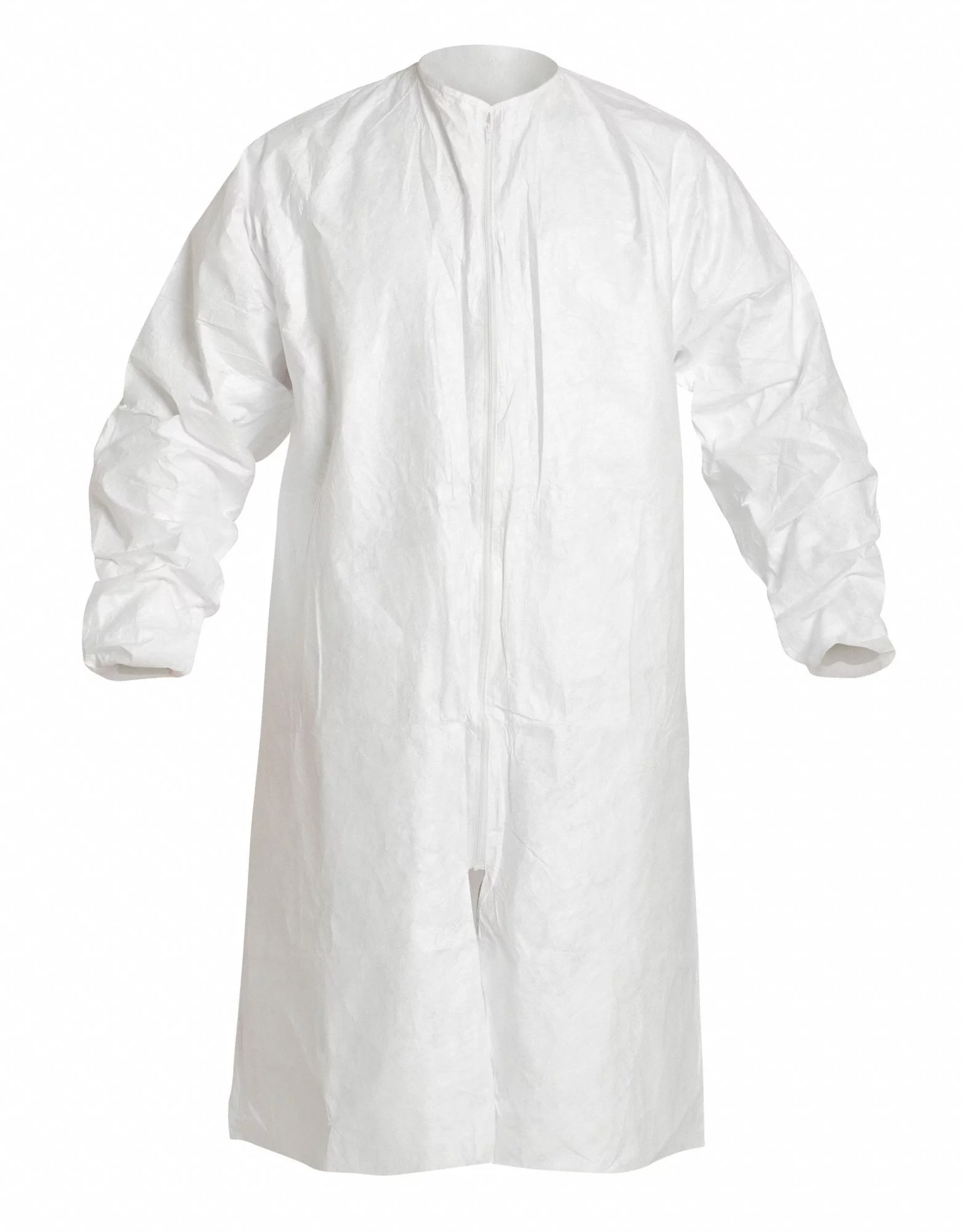 Dupont Cleanroom Coat,White,Zipper,XL,PK30  IC264SWHXL00300B