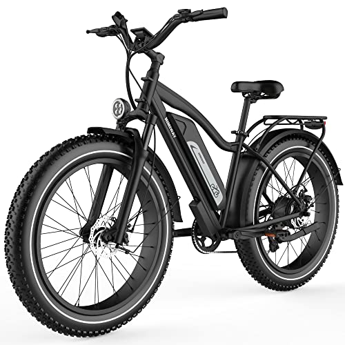 Himiway Cruiser Electric Bike, 750W 60MI 48V 17.5Ah Battery 26